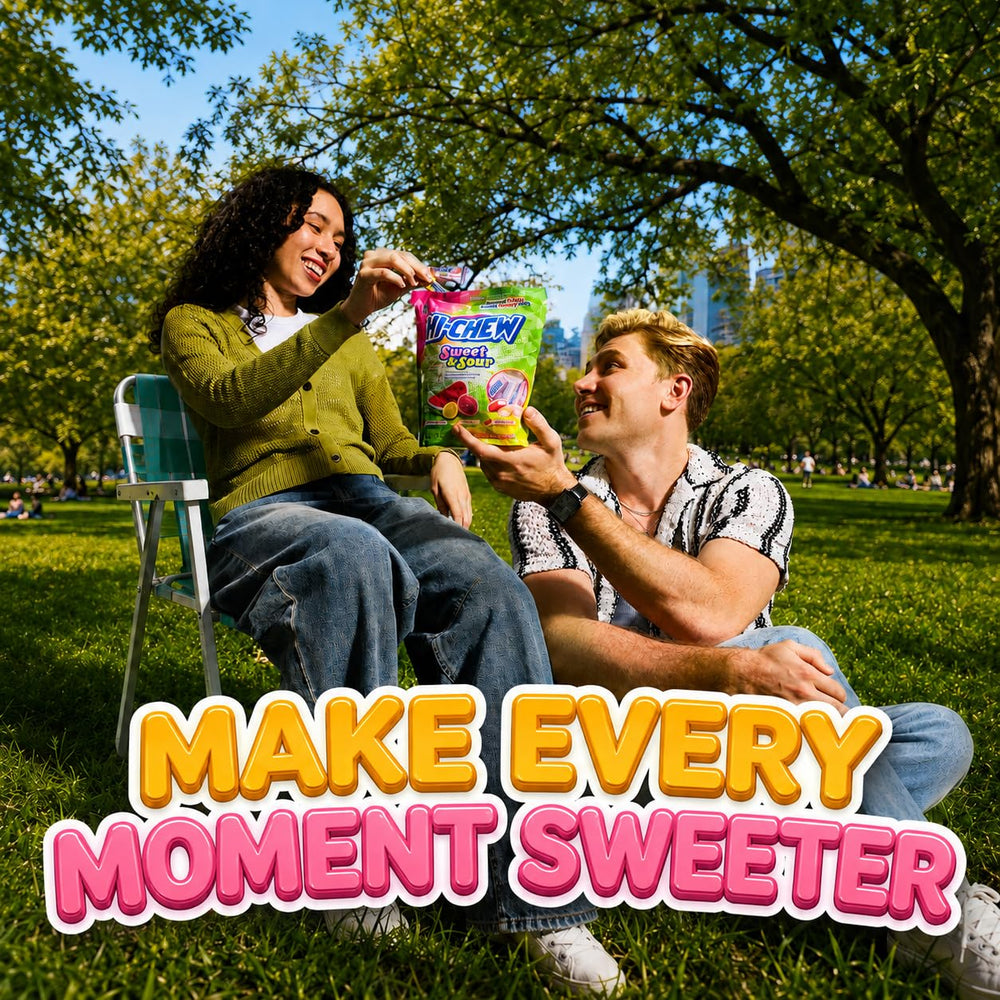 HI-CHEW ambiente de fiesta con caramelos para repartir y celebrar