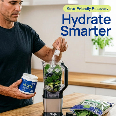 Hi-Lyte K1000 label and nutrition facts showing clean ingredients benefit