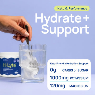 Hi-Lyte K1000 powder close-up highlighting fine texture and easy mixing benefit