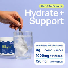 Hi-Lyte K1000 powder close-up highlighting fine texture and easy mixing benefit