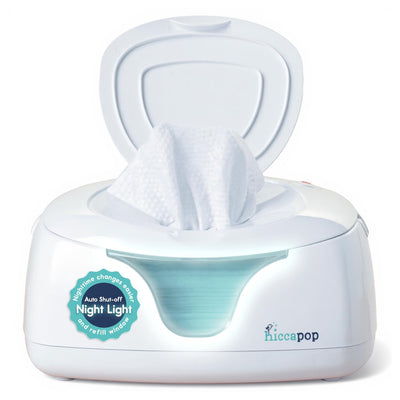 Hiccapop front view white wipe warmer showing clean design and easy access