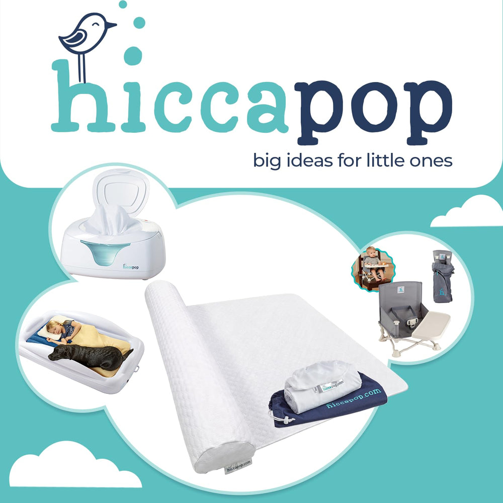 Hiccapop fabric and non-slip base texture for improved mattress grip