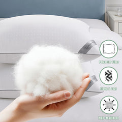 Higoom almohadas en cama matrimonial mostrando soporte y confort nocturno