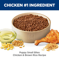 Hill's etiqueta con ingredientes principales pollo y arroz integral