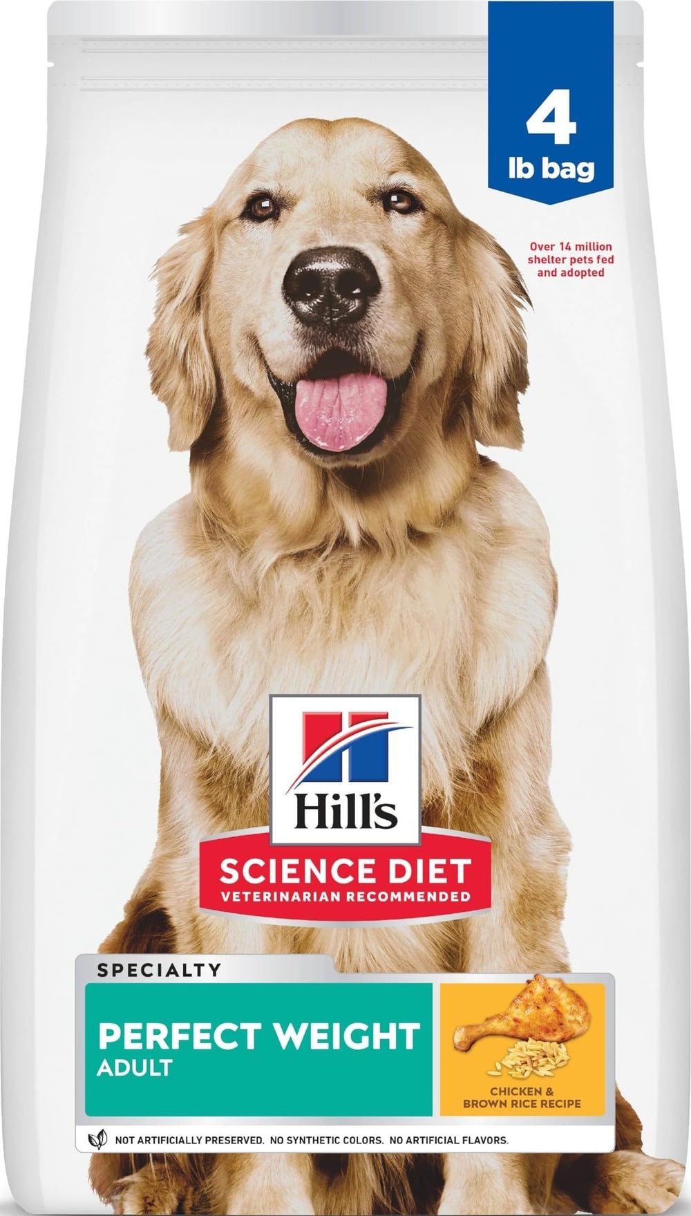 Hill's Science Diet front packaging showing weight management benefits