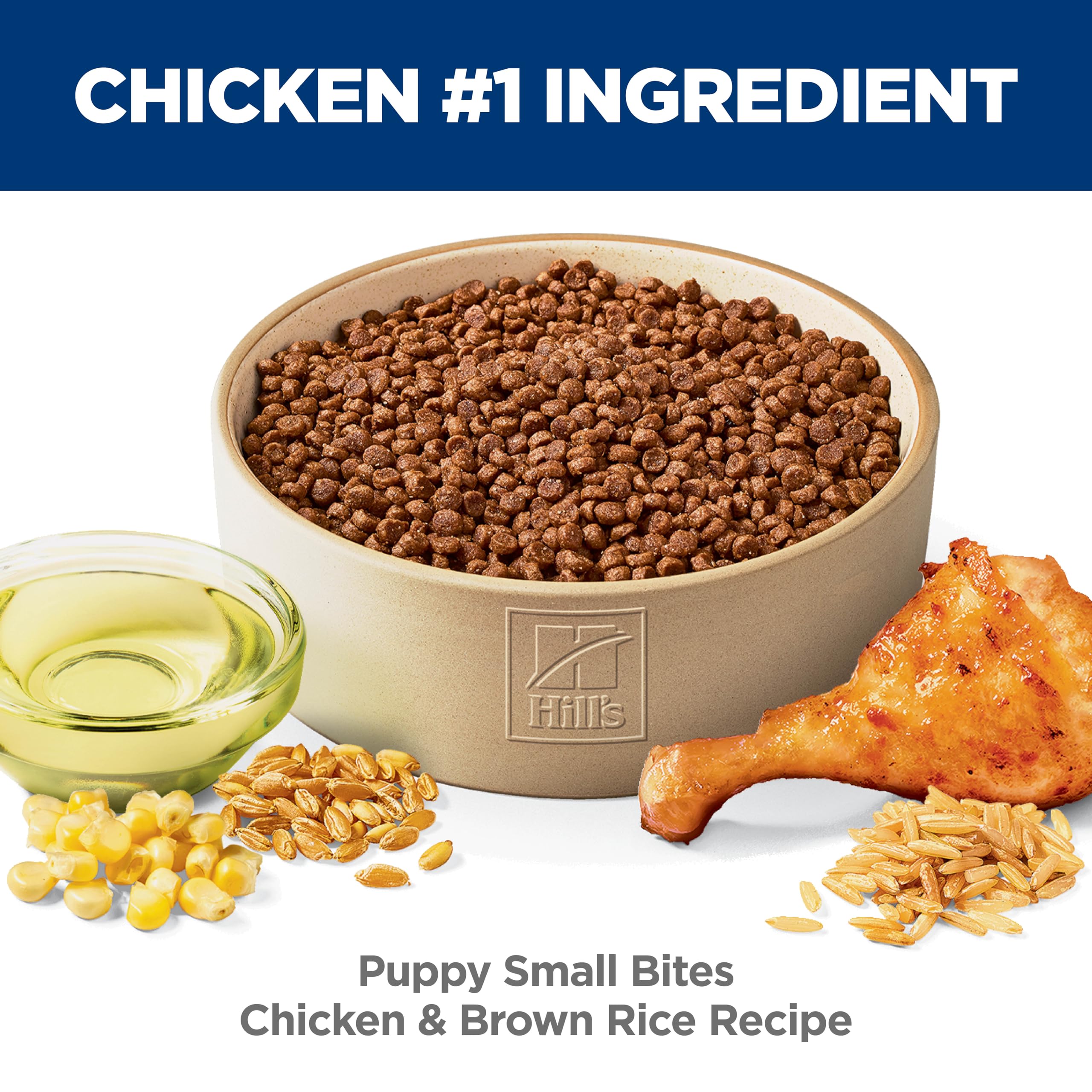 Hill's Science Diet detalle de la croqueta pequeña ideal para mandíbulas de cachorro
