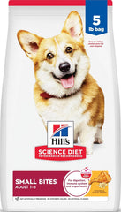 Hill's Science Diet empaque frontal mostrando la fórmula small bites y beneficios