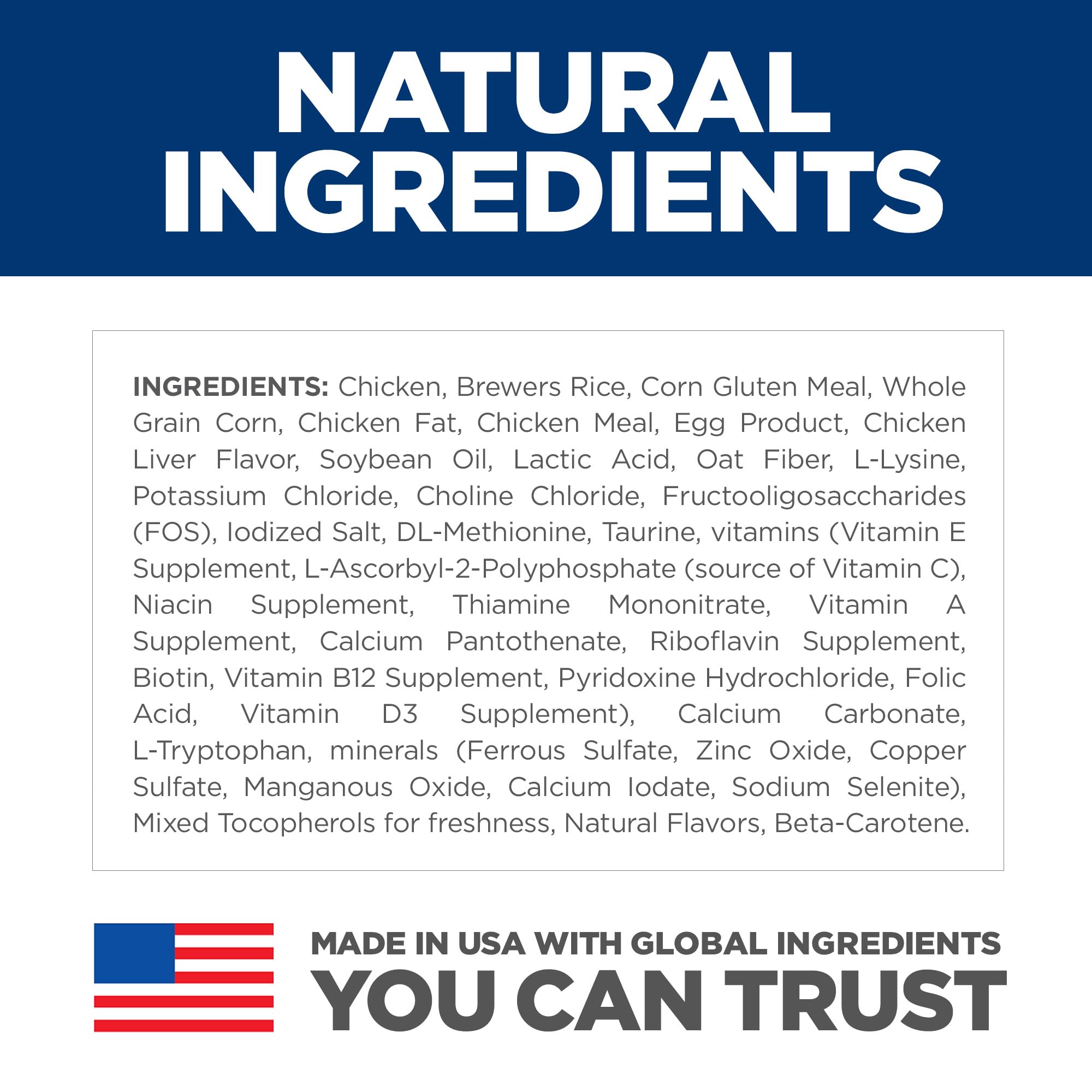 Hill's Science Diet detalle de etiqueta con nutrientes y beneficios claros