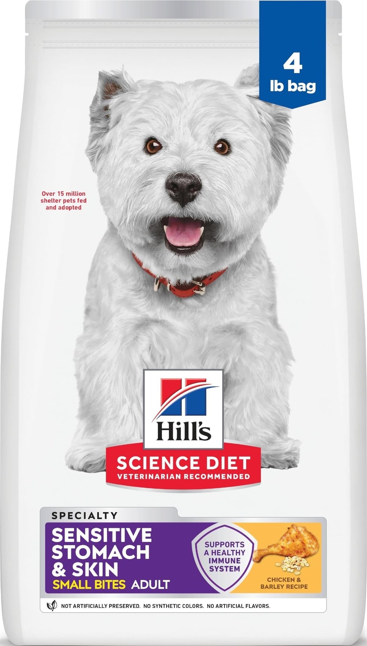 Hill's Science Diet front packaging showing small bites and benefits