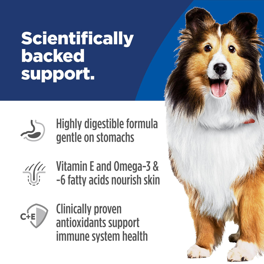 Hill's Science Diet ingredient label highlighting salmon and brown rice