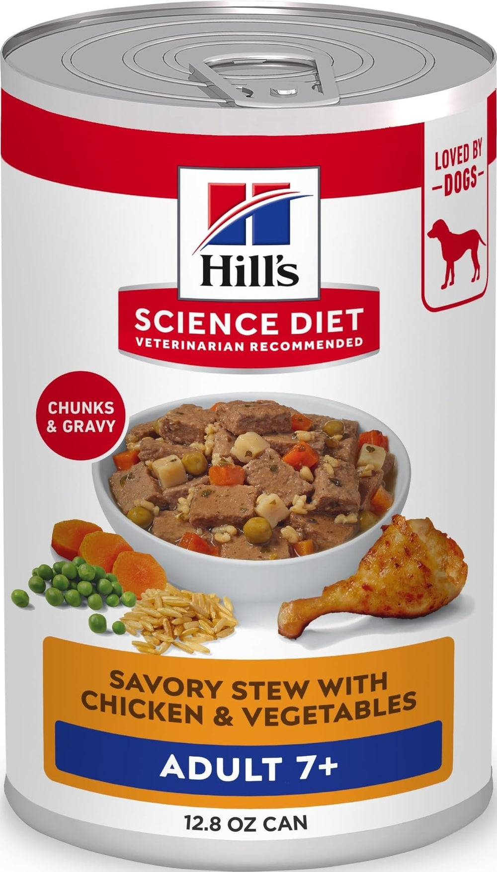 Hill's Science Diet lata frontal del estofado con beneficio nutricional visible