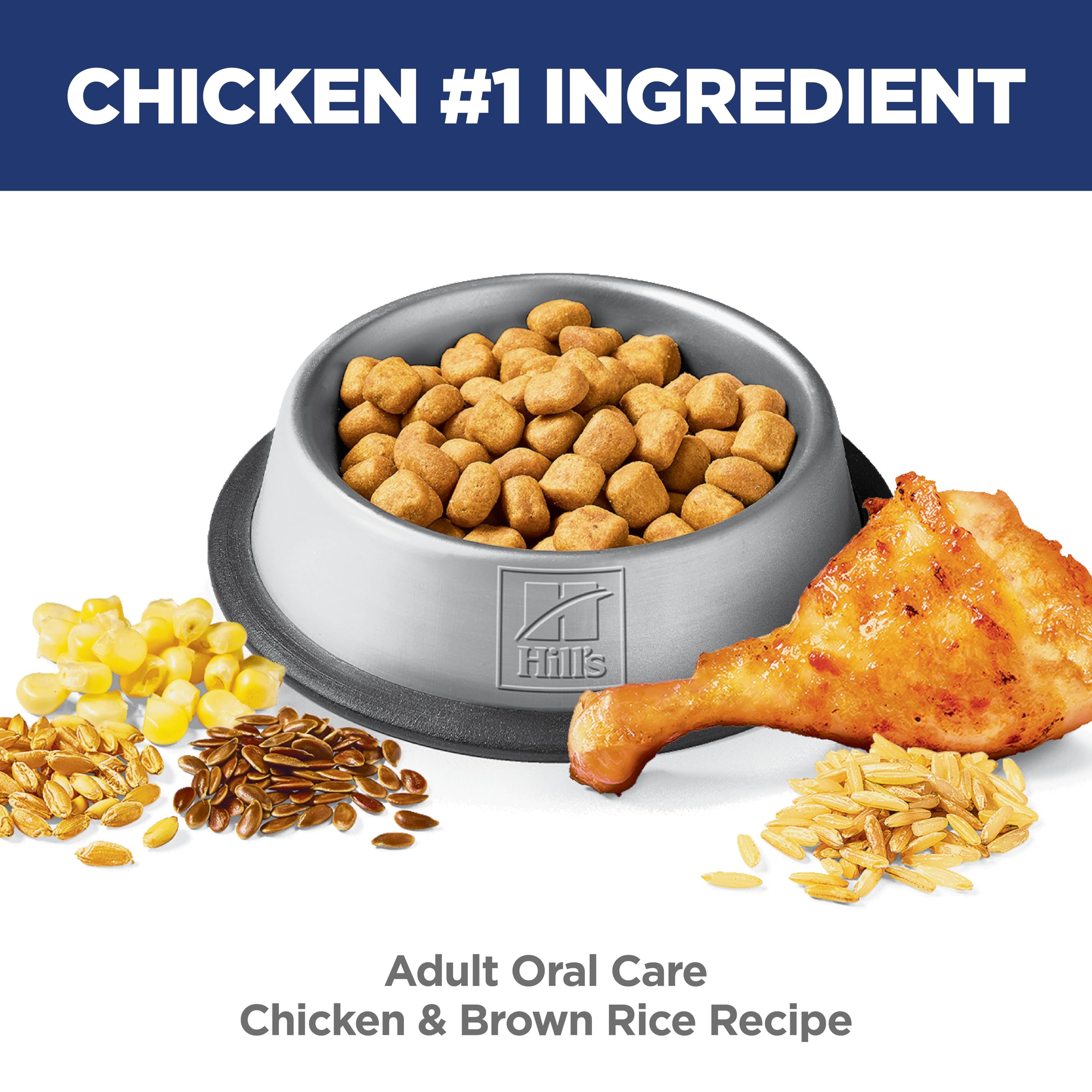 Hill's Science Diet croqueta en mano para comparar tamaño y masticación