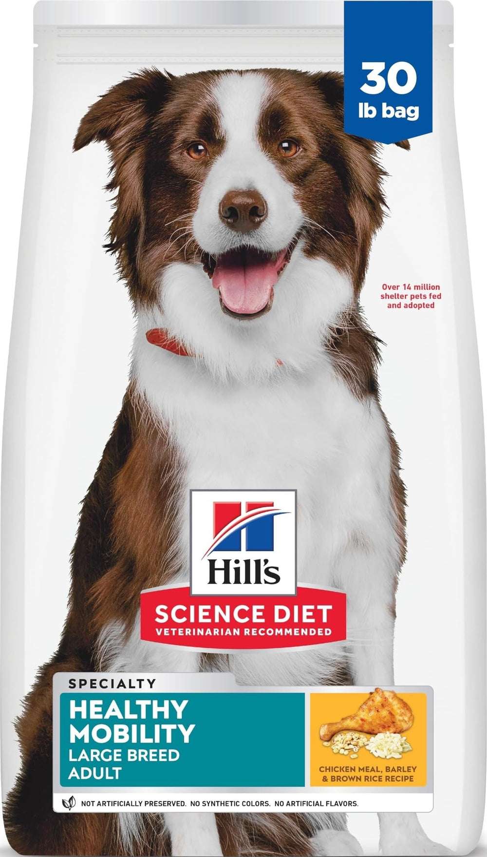 Hill's Science Diet paquete frontal mostrando fórmula para movilidad