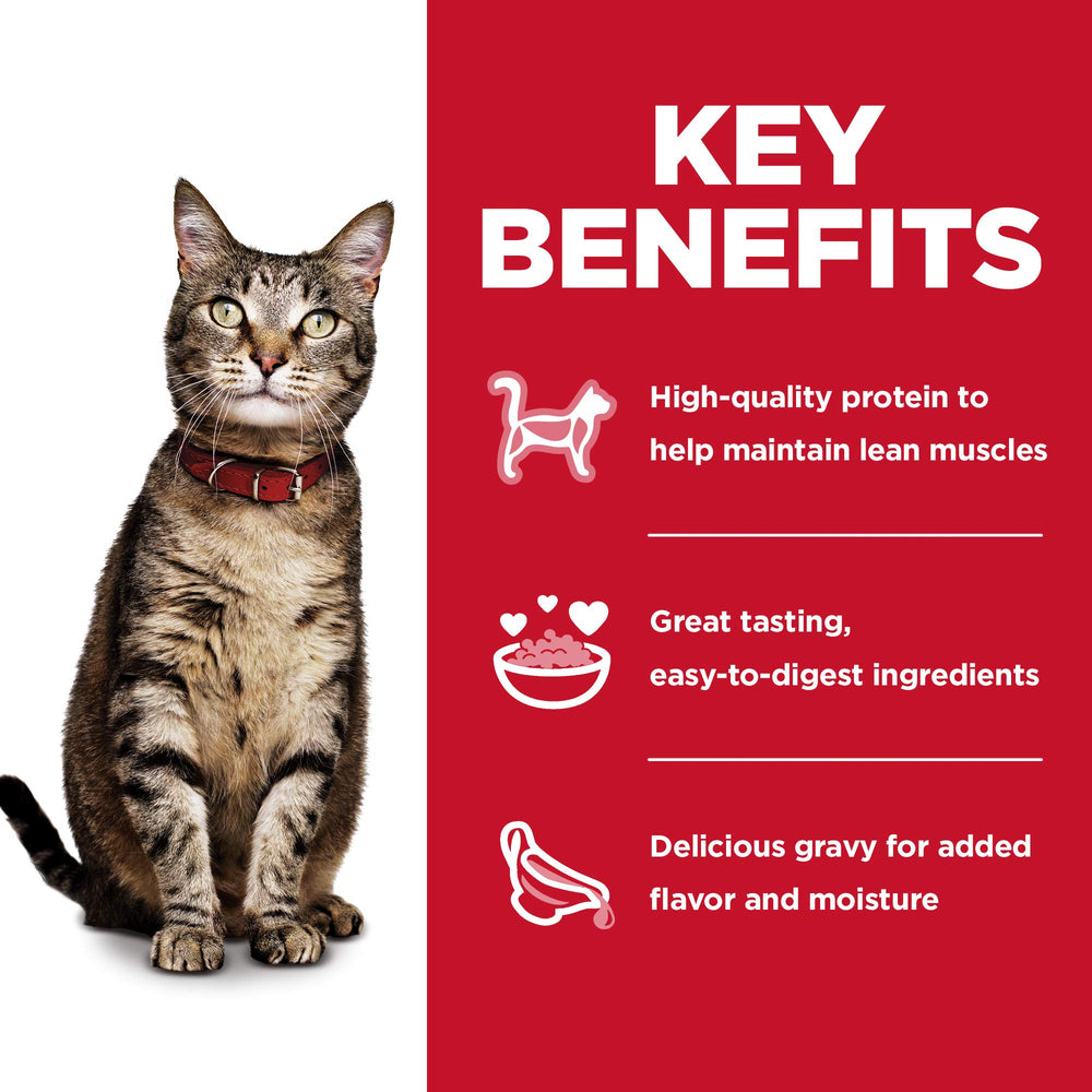 Hill's Science Diet pouch being opened easily for quick, single-serve feeding