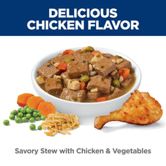 Hill's Science Diet being poured into bowl illustrating convenient meal preparation
