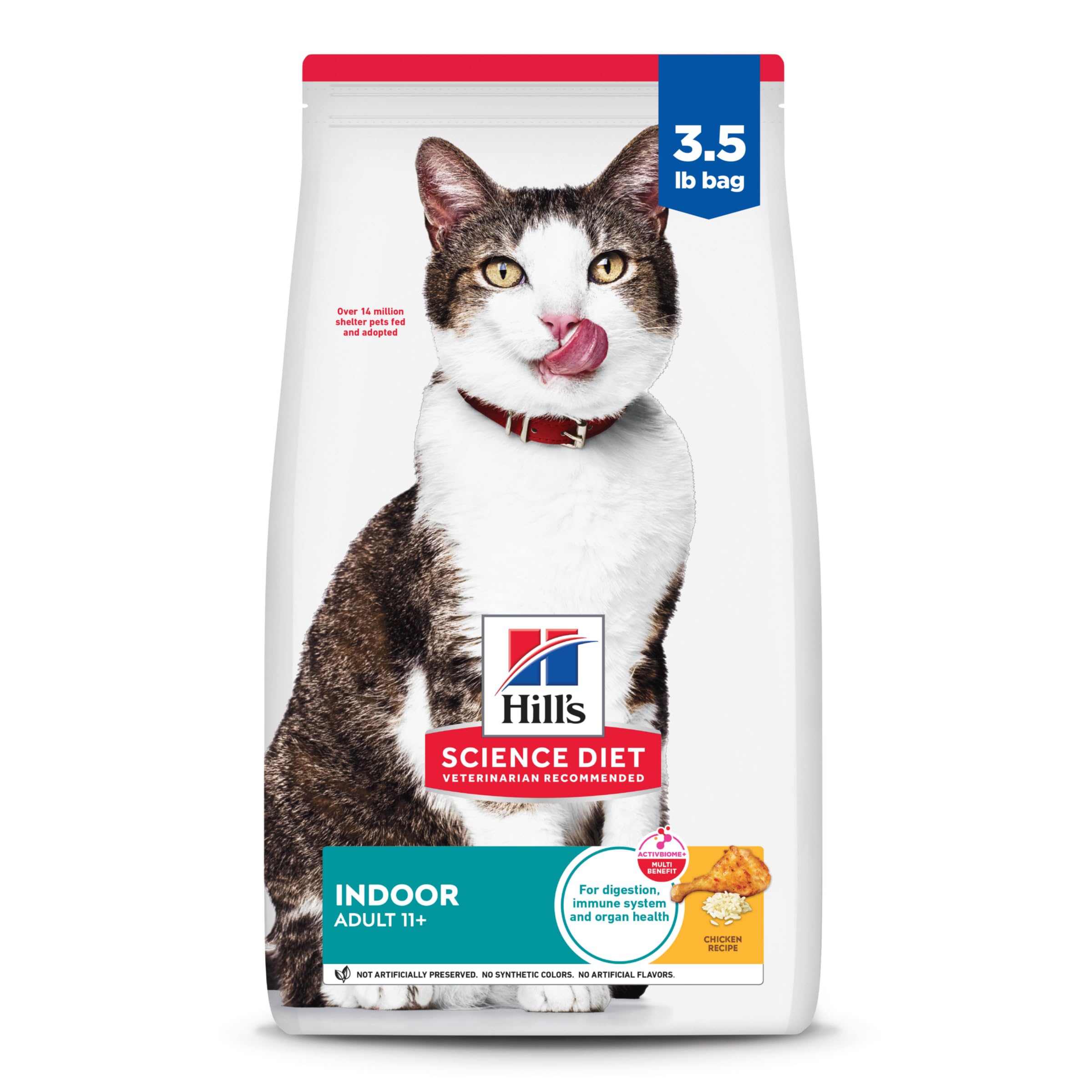 Hill's Science Diet bolsa frontal mostrando etiqueta y beneficios