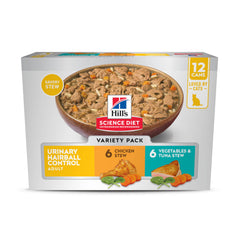Hill's Science Diet frontal del pack variedad, envase claro y beneficios urinarios