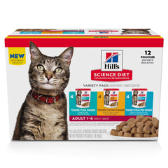 Hill's Science Diet front packaging showing variety pack for convenience and choice
