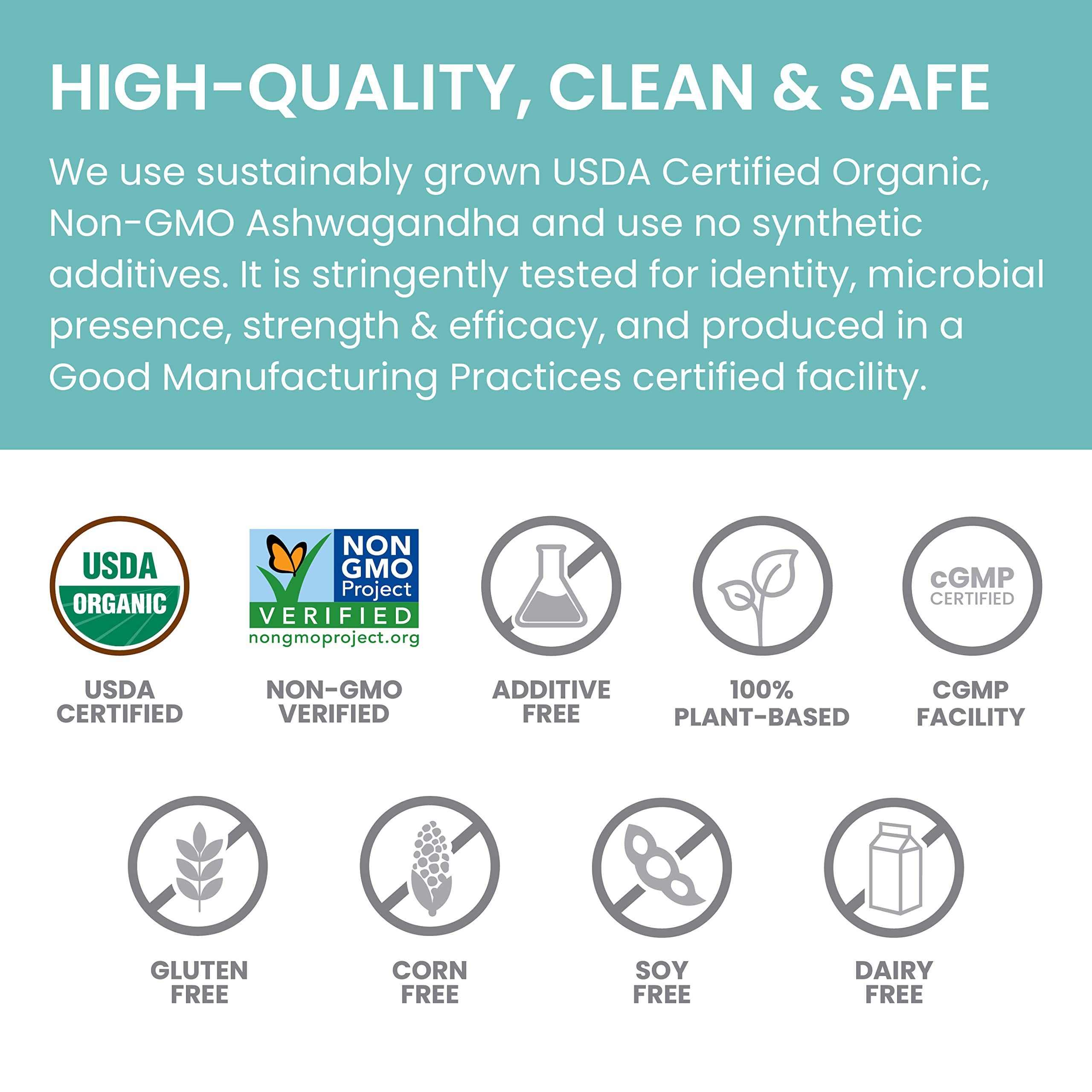 Himalaya sello USDA Organic y Non-GMO en el envase para confianza