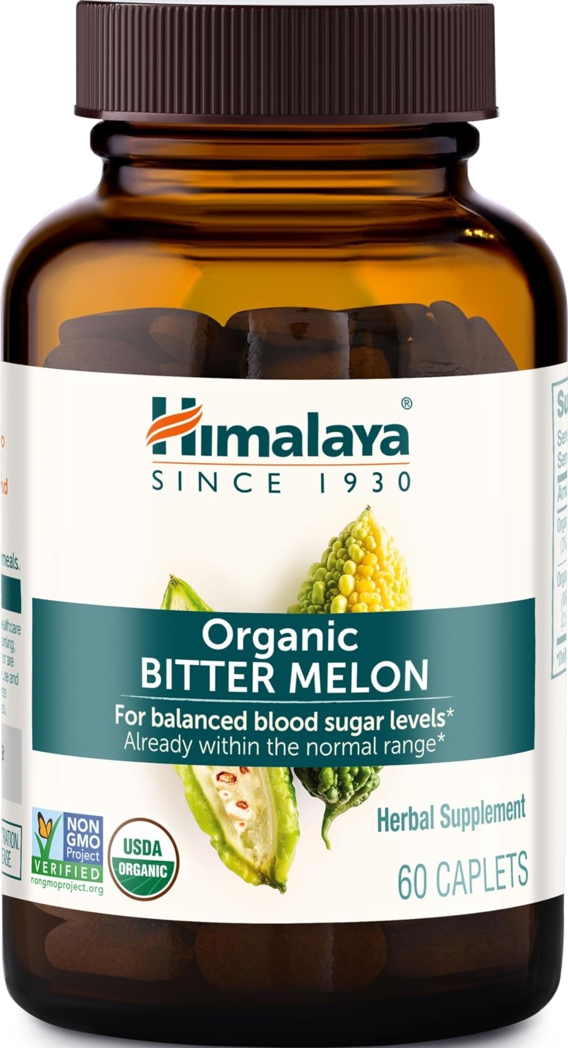Himalaya frasco delante mostrando etiqueta orgánica y beneficios