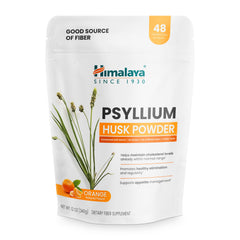 Himalaya envase frontal naranja mostrando porciones y marca