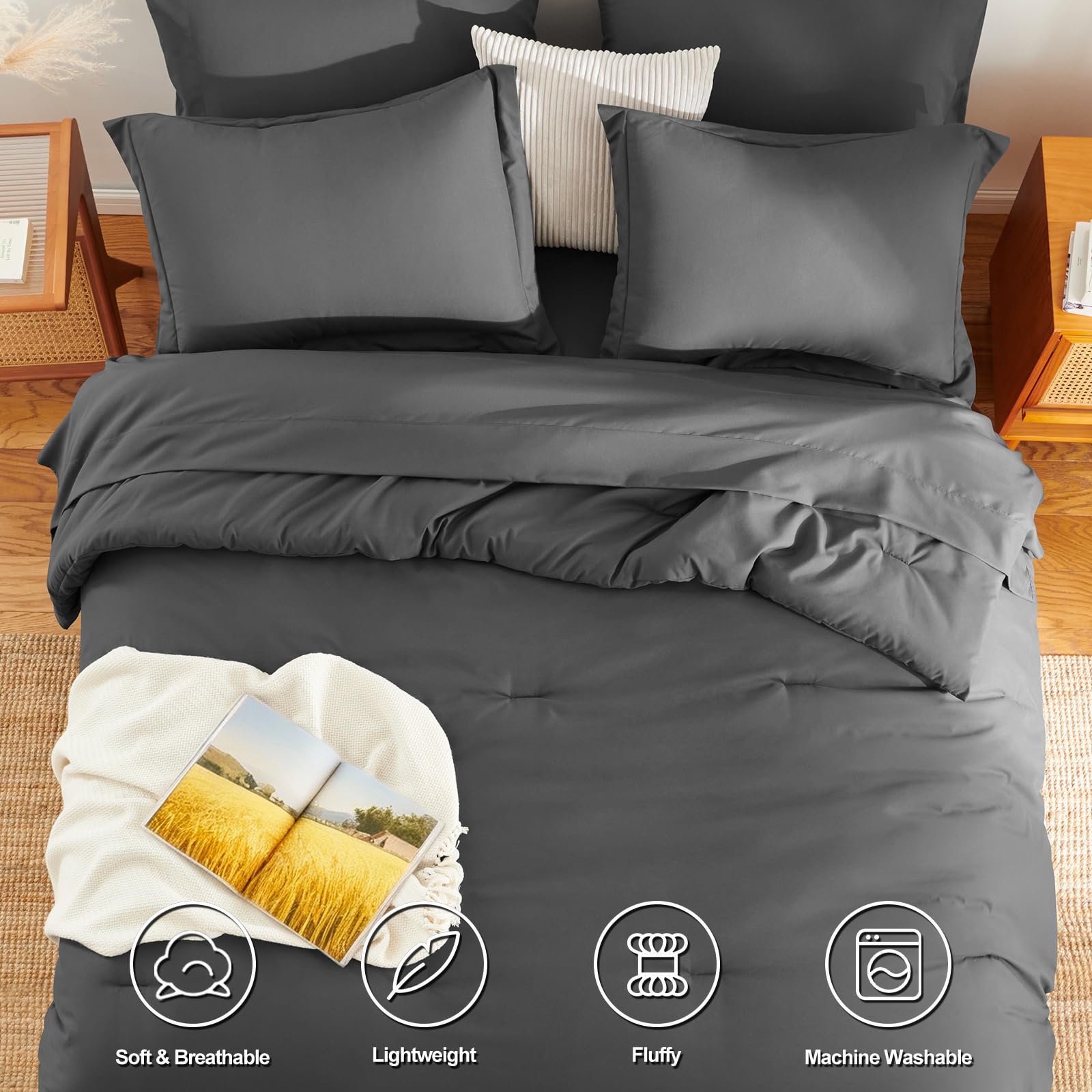 HIMEET set plegado en empaque al vacío para envío y almacenamiento práctico