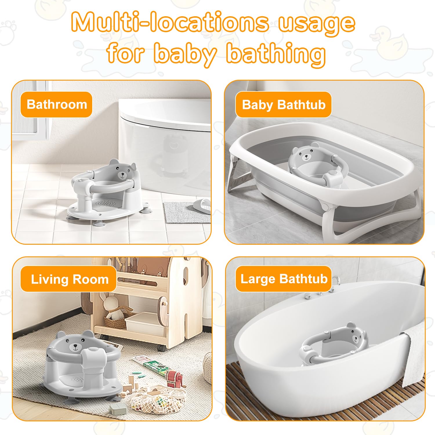 Himold uso en ducha, asiento portable que ofrece seguridad durante el baño