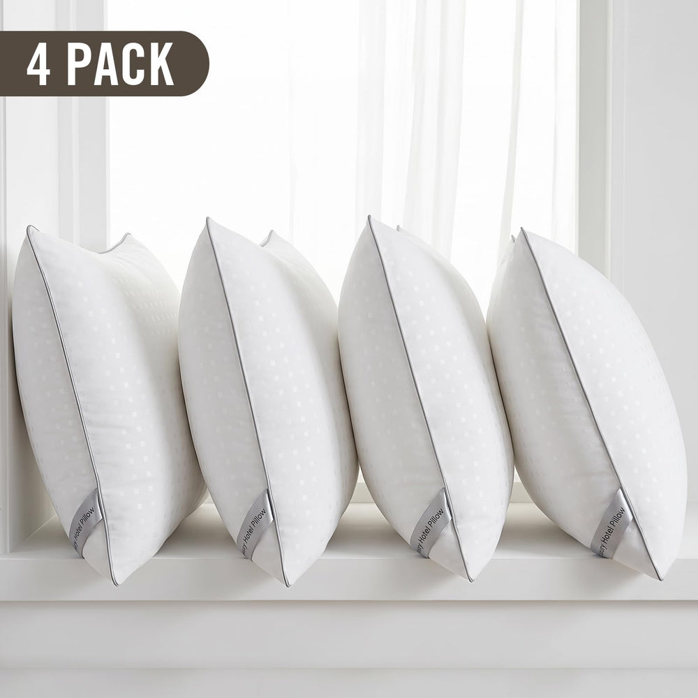 HIMOON las cuatro almohadas colocadas en cama, solución práctica para hogar y huéspedes