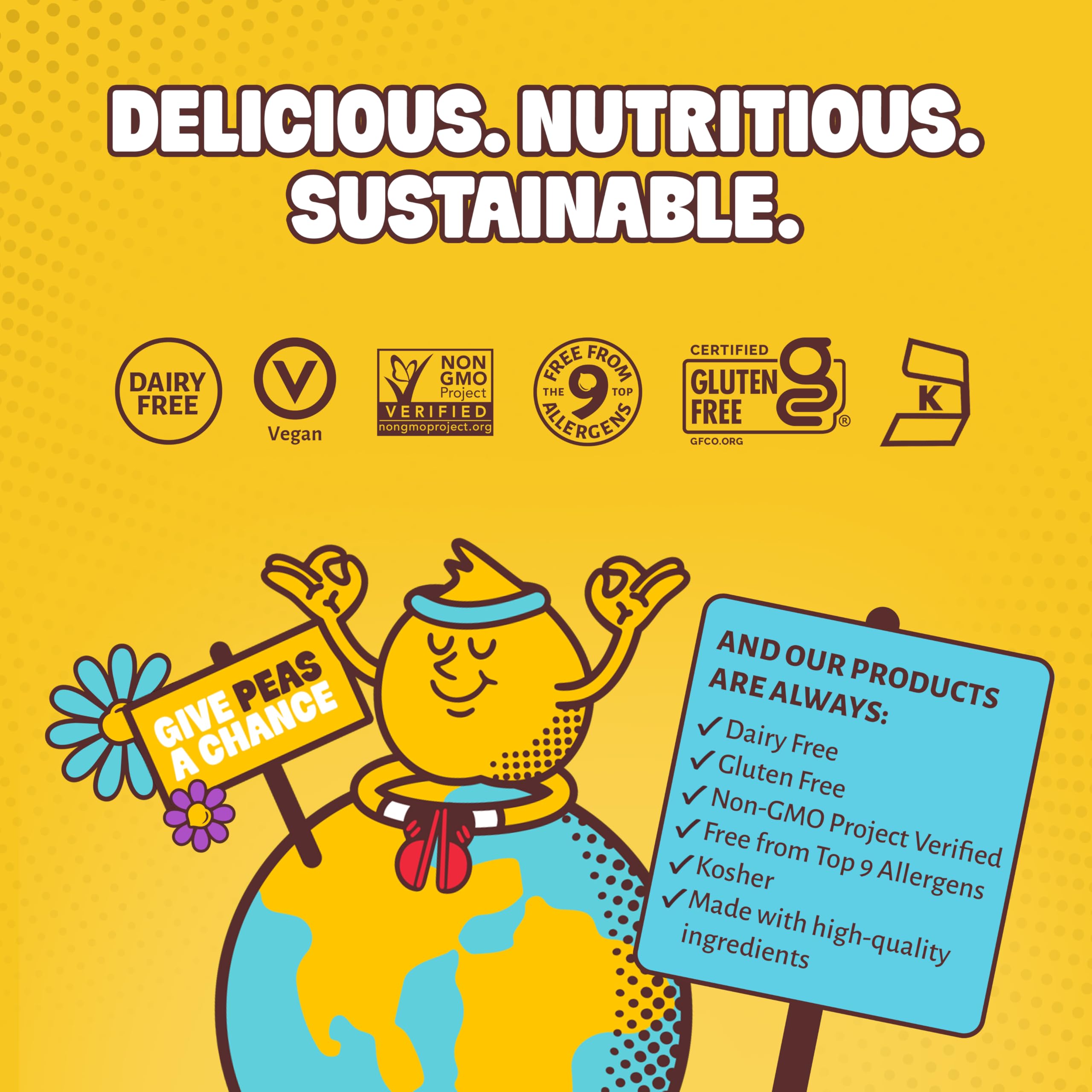 HIPPEAS chip en mano para comparar tamaño, porción práctica y portable