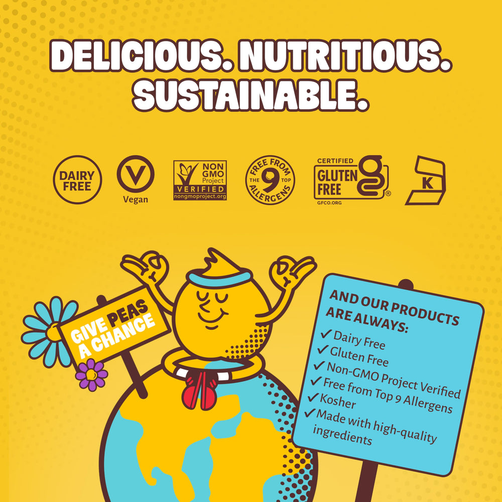HIPPEAS chip en mano para comparar tamaño, porción práctica y portable