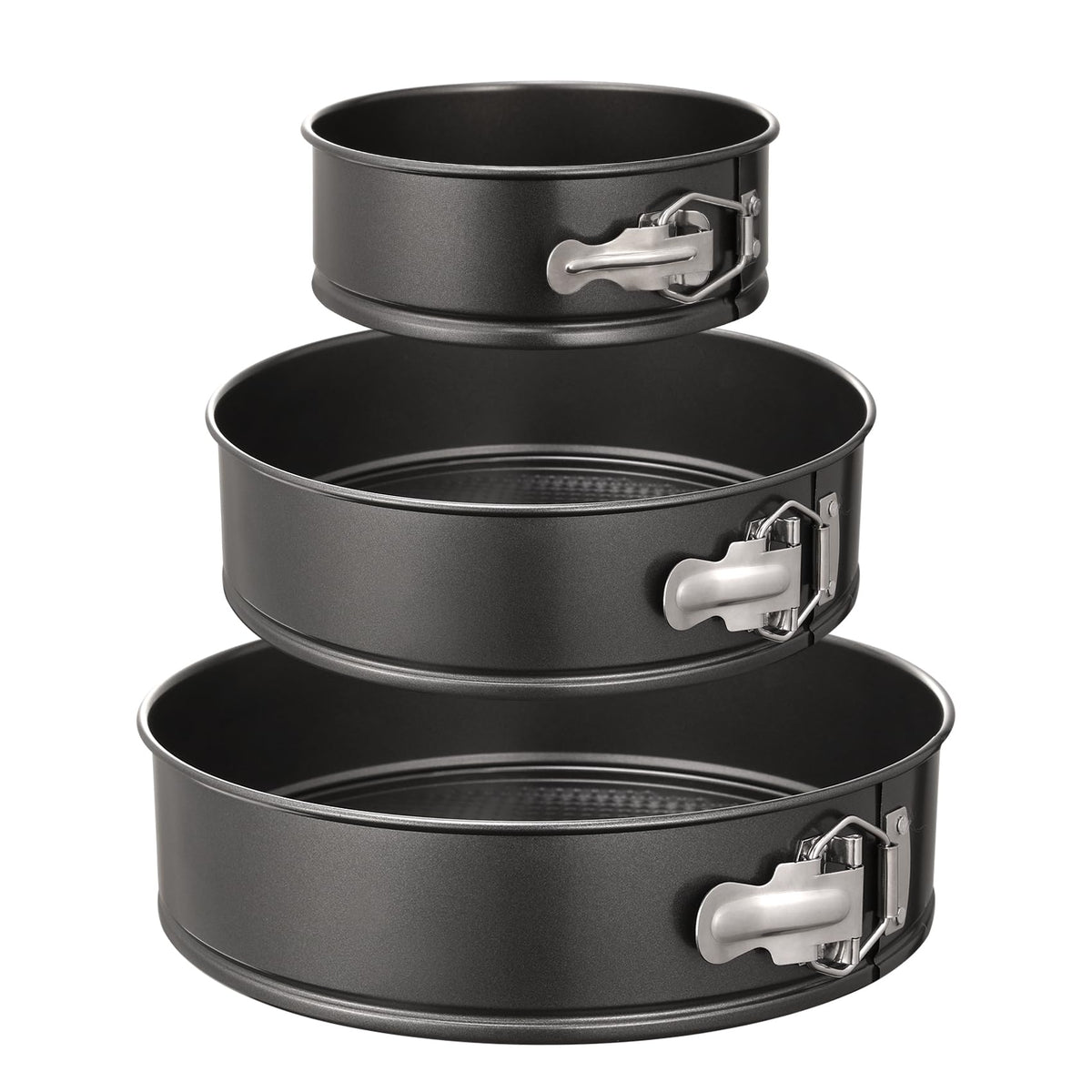HIWARE molde desmontable frontal mostrando el aro y base, facilita desmoldar cakes