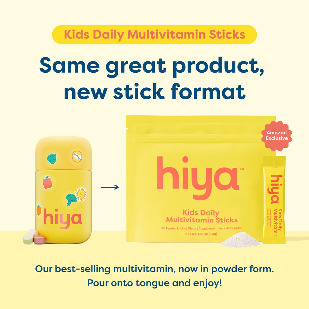 HIYA polvo del sobre cerca para ver textura y fácil disolución