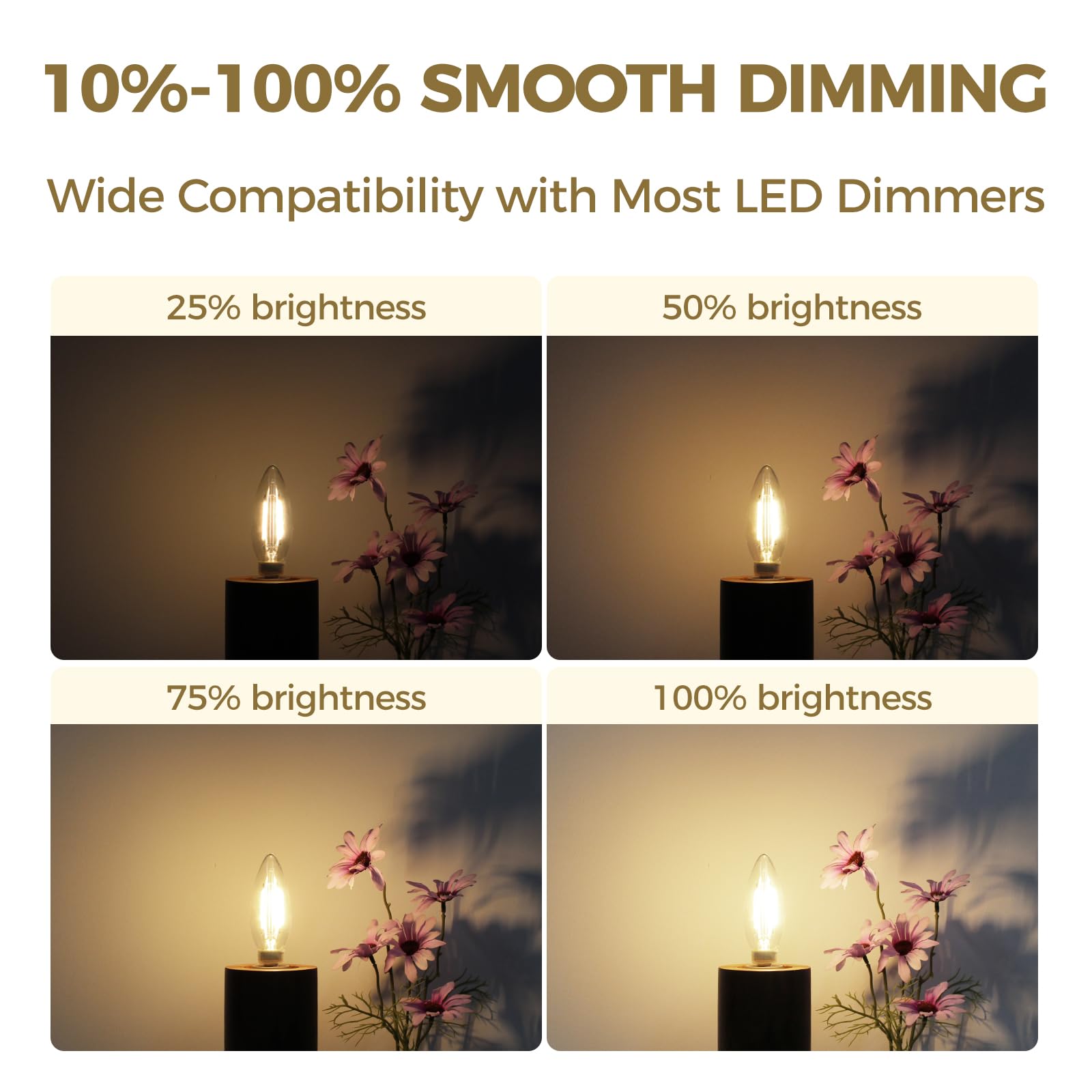 Hizashi bombilla instalada en araña creando luz cálida y ambiente acogedor
