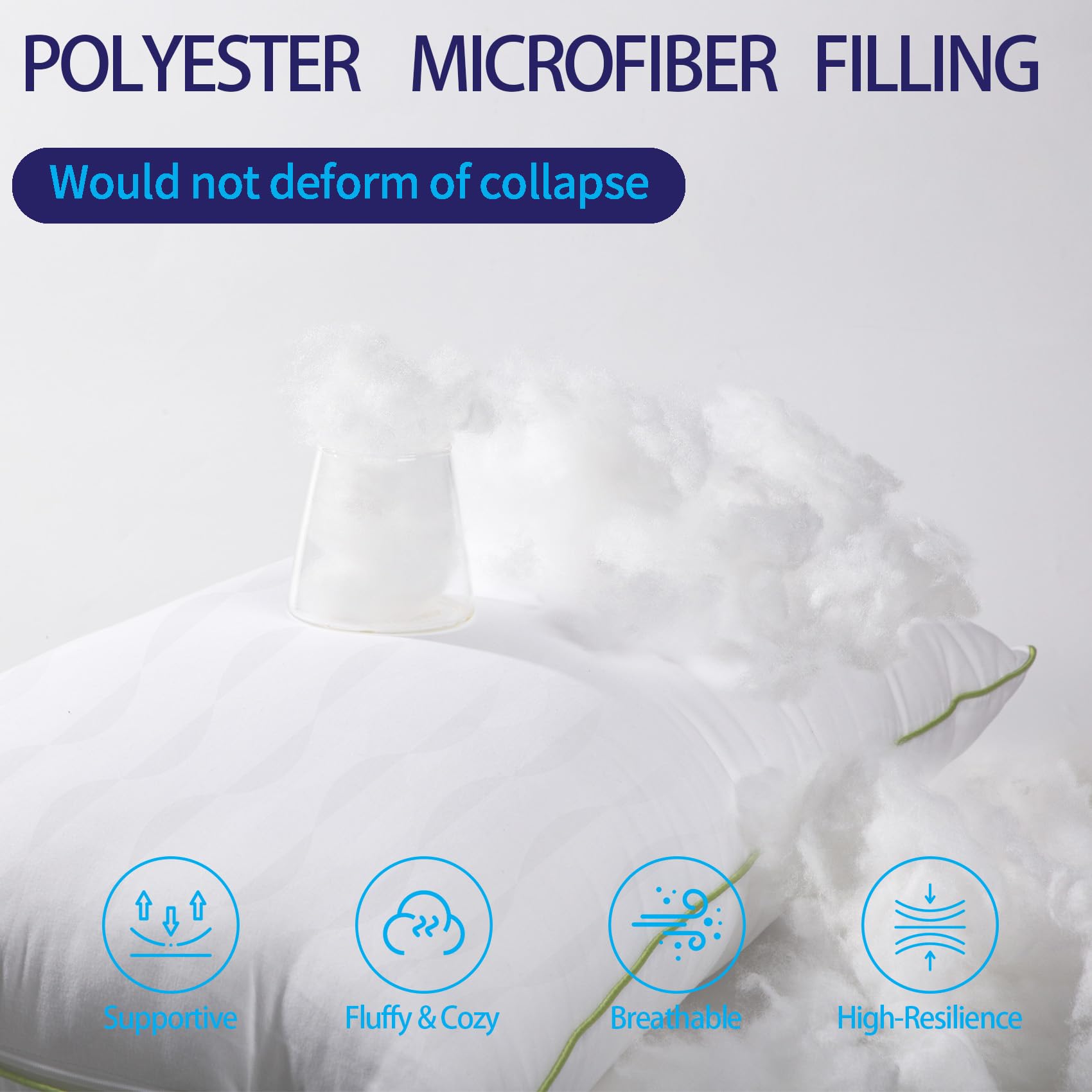 HKYLRAN primer plano del relleno de microfibra que ofrece ventilación
