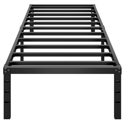 HLIPHA vista frontal de la cama twin mostrando diseño minimalista y estabilidad