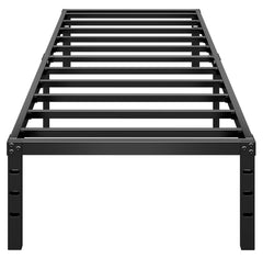HLIPHA vista frontal de la cama twin mostrando soporte estable y estética minimalista