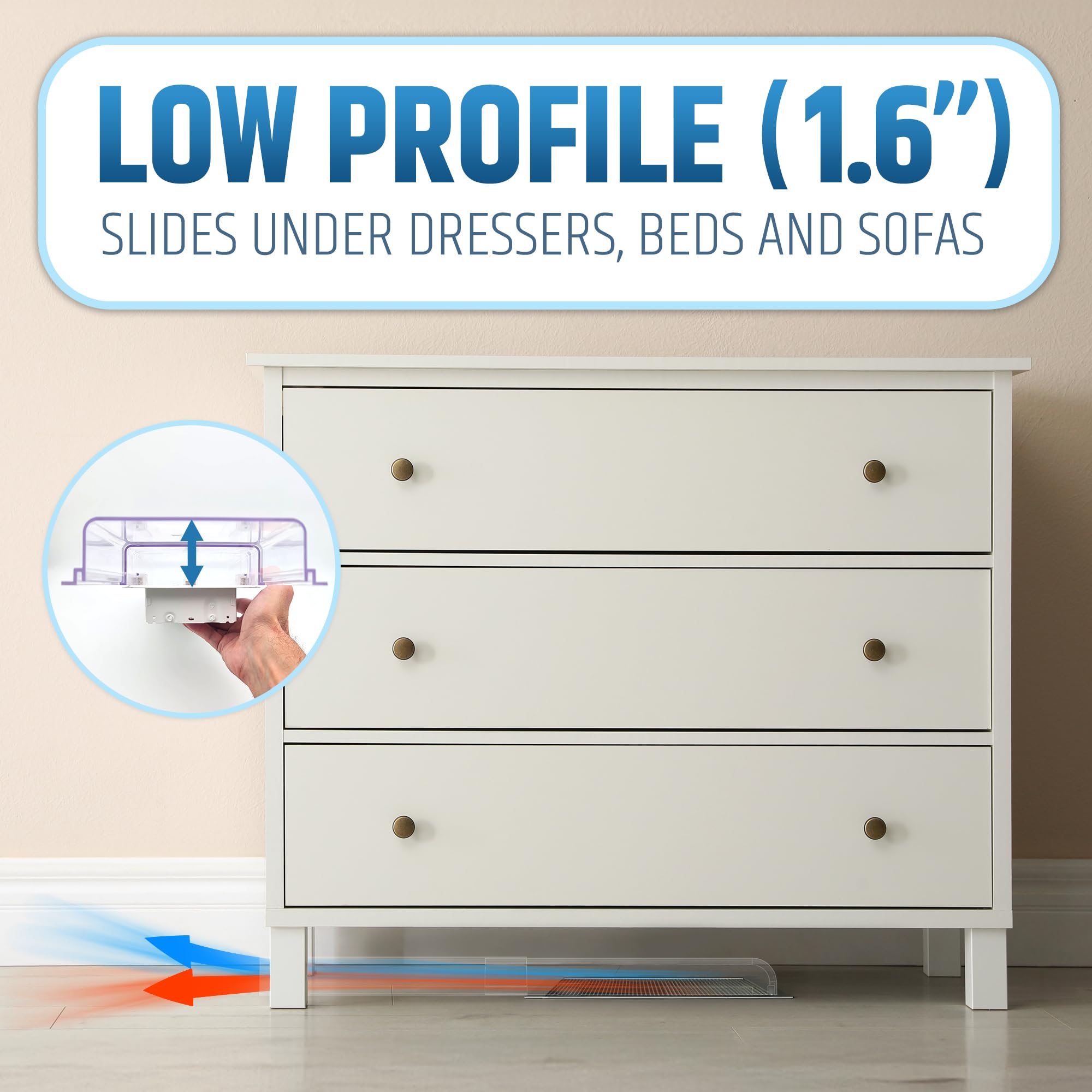 HMmagnets instalado bajo cama con aspecto discreto y funcional