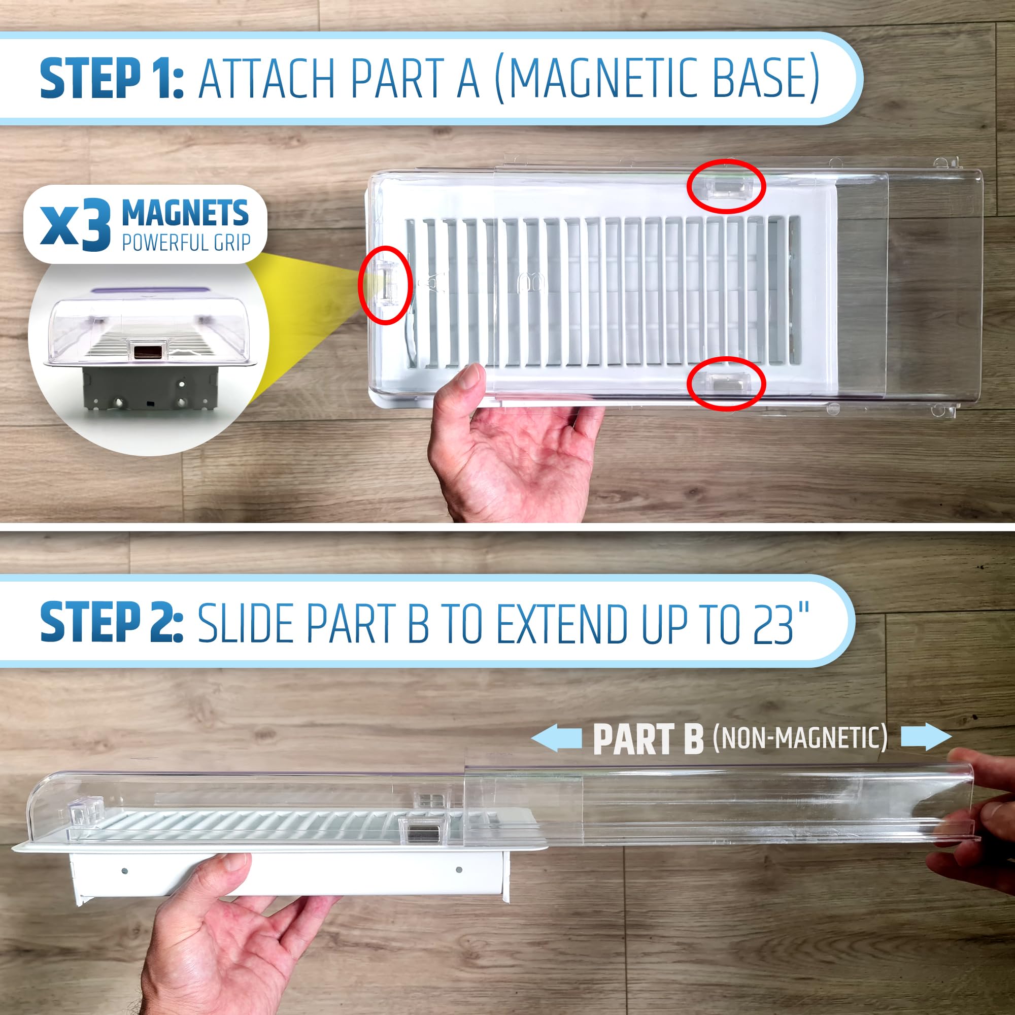 HMmagnets mecanismo deslizante para ajustar longitud con facilidad