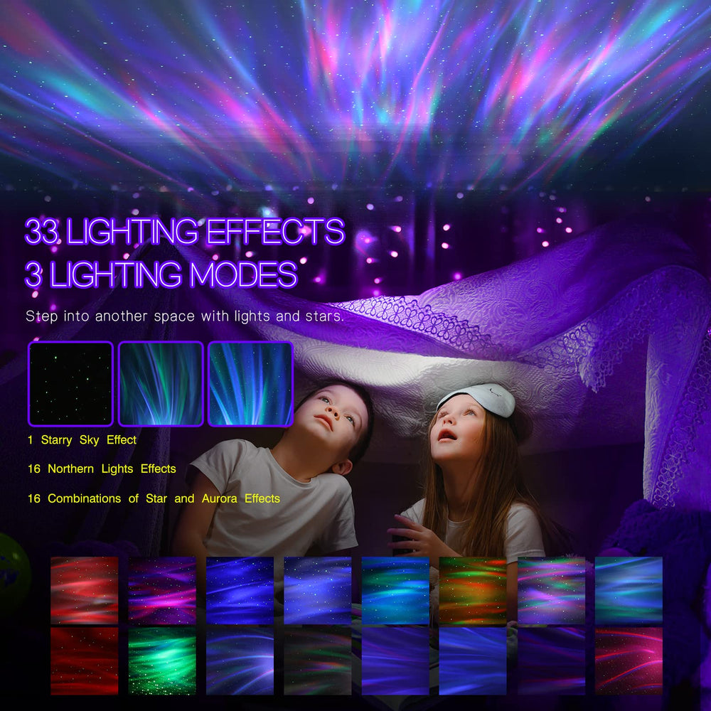 HODANS ceiling nebula projection in bedroom, creating relaxing ambient lighting