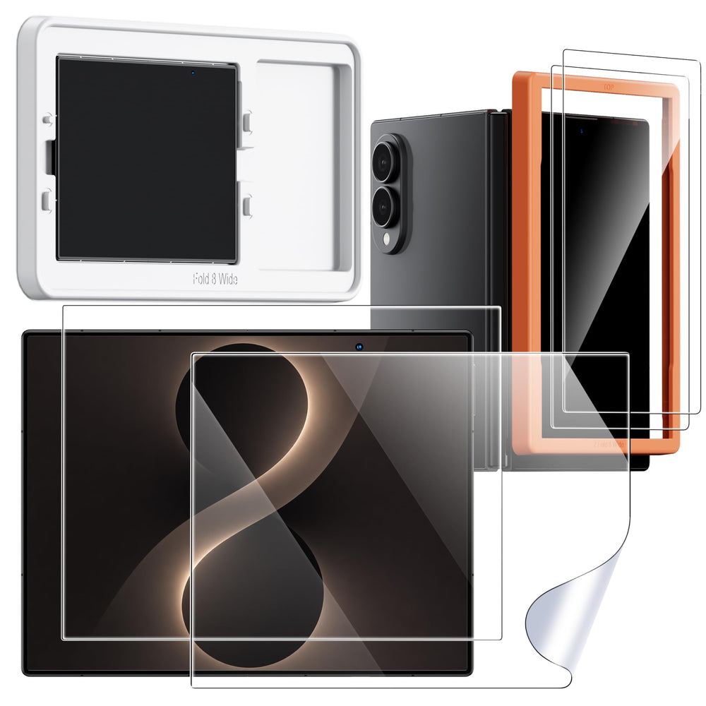 Hoerrye vista frontal del embalaje con kit para Galaxy Z Fold 8, protección segura