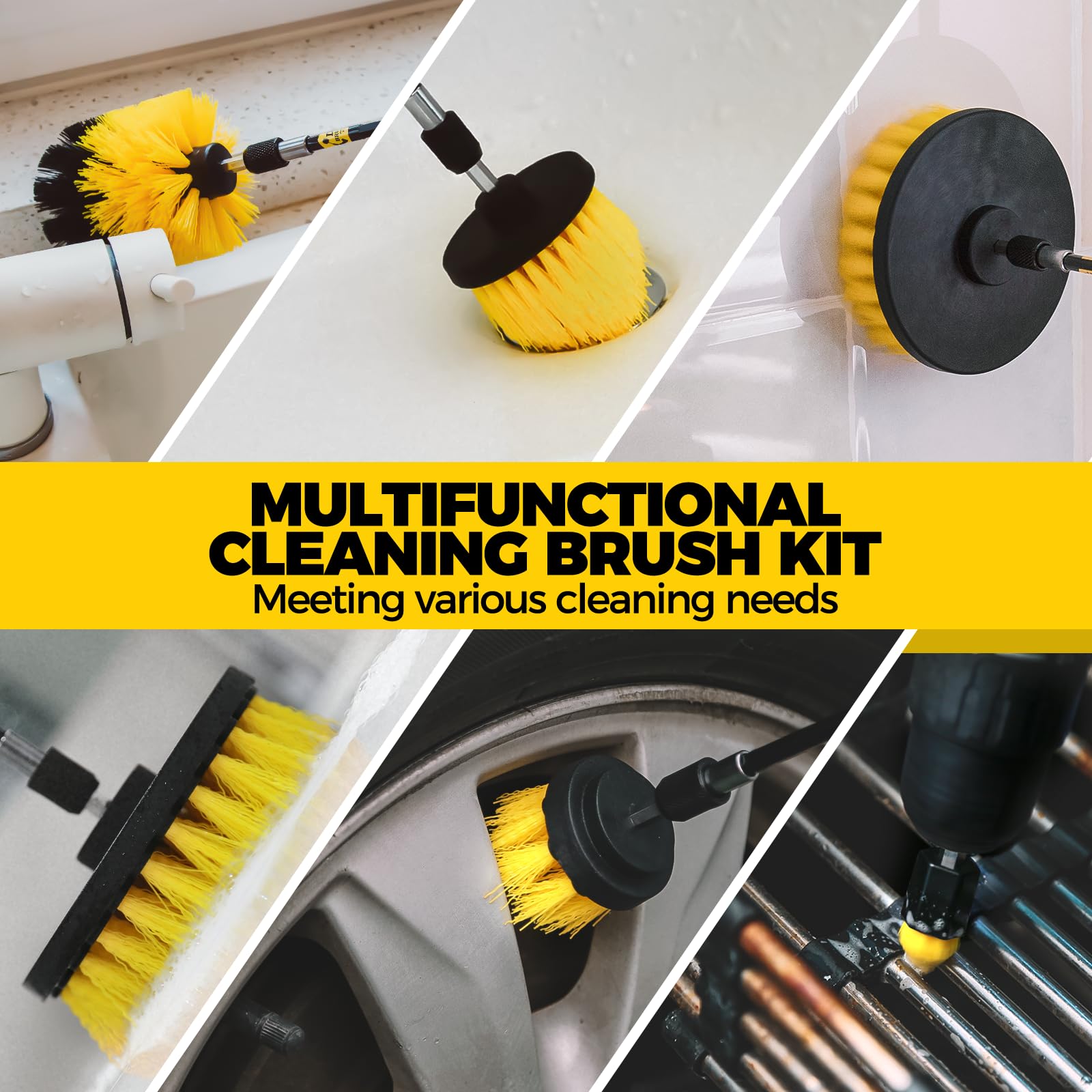 Holikme close-up of medium-stiff nylon bristles for deep scrubbing