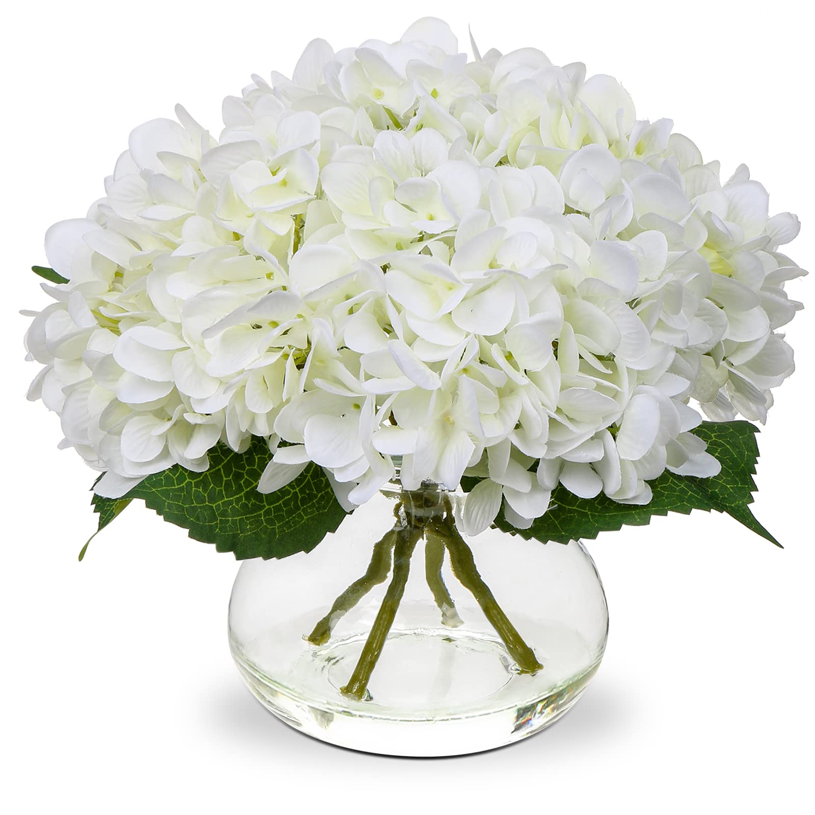 Hollyone front view with glass vase showing elegant ready-made centerpiece
