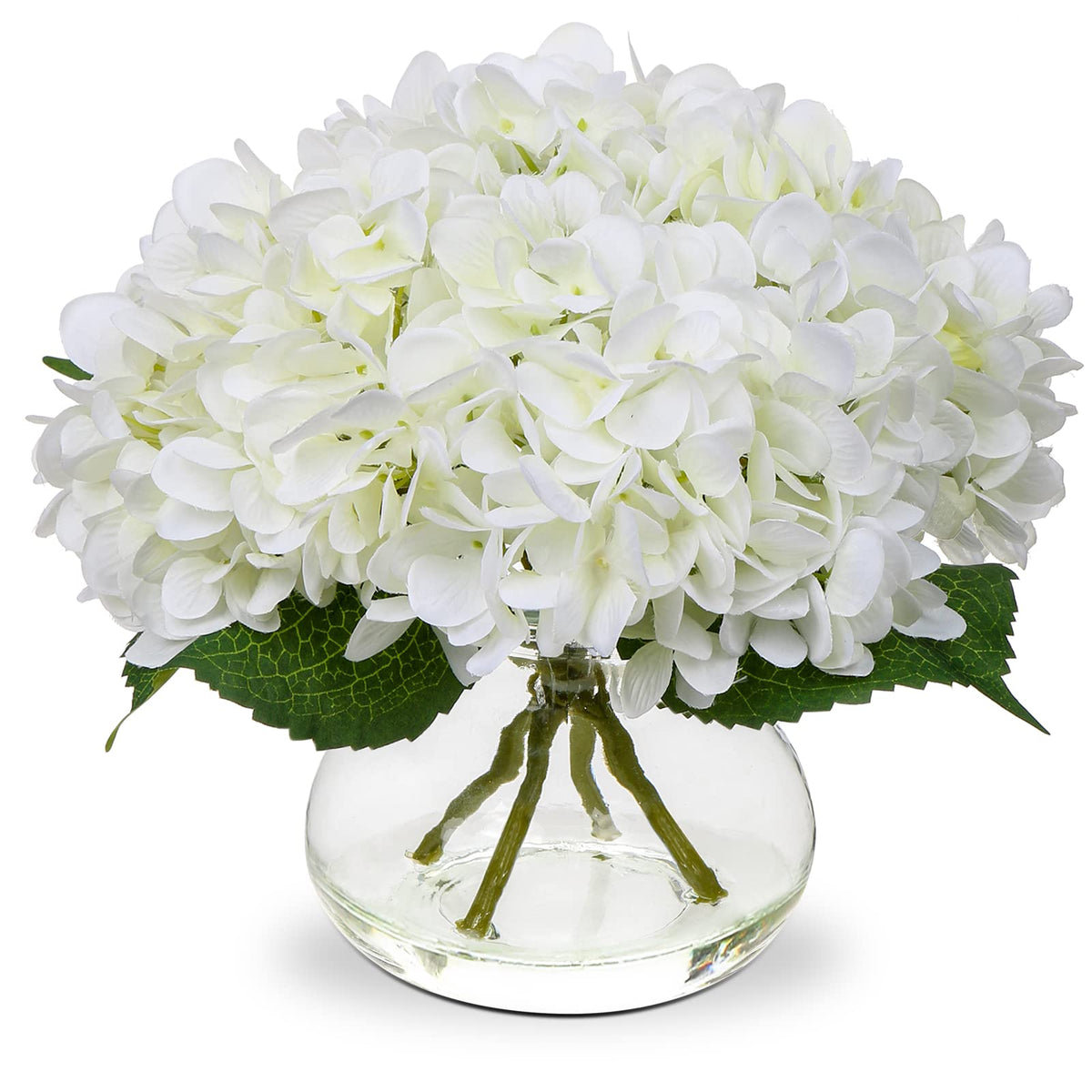 Hollyone front view with glass vase showing elegant ready-made centerpiece