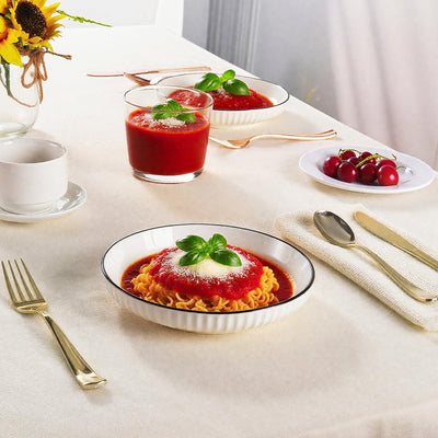 HOME BREEZE primera plana de la cuchara dorada cómoda para servir y comer