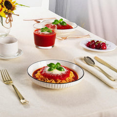 HOME BREEZE primera plana de la cuchara dorada cómoda para servir y comer