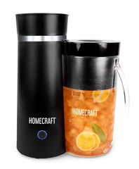 Homecraft vista frontal de la máquina con jarra, ideal para preparar bebidas frías