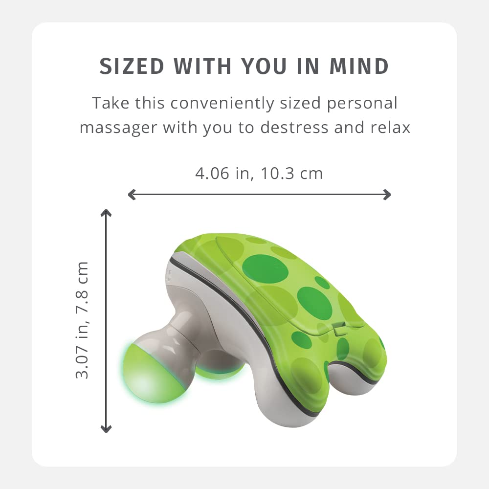 HoMedics Ribbit Mini agarre ergonómico para maniobrar sin esfuerzo