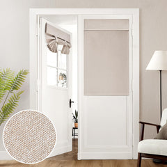 HOMEIDEAS vista frontal de cortina en puerta francesa que crea oscuridad total