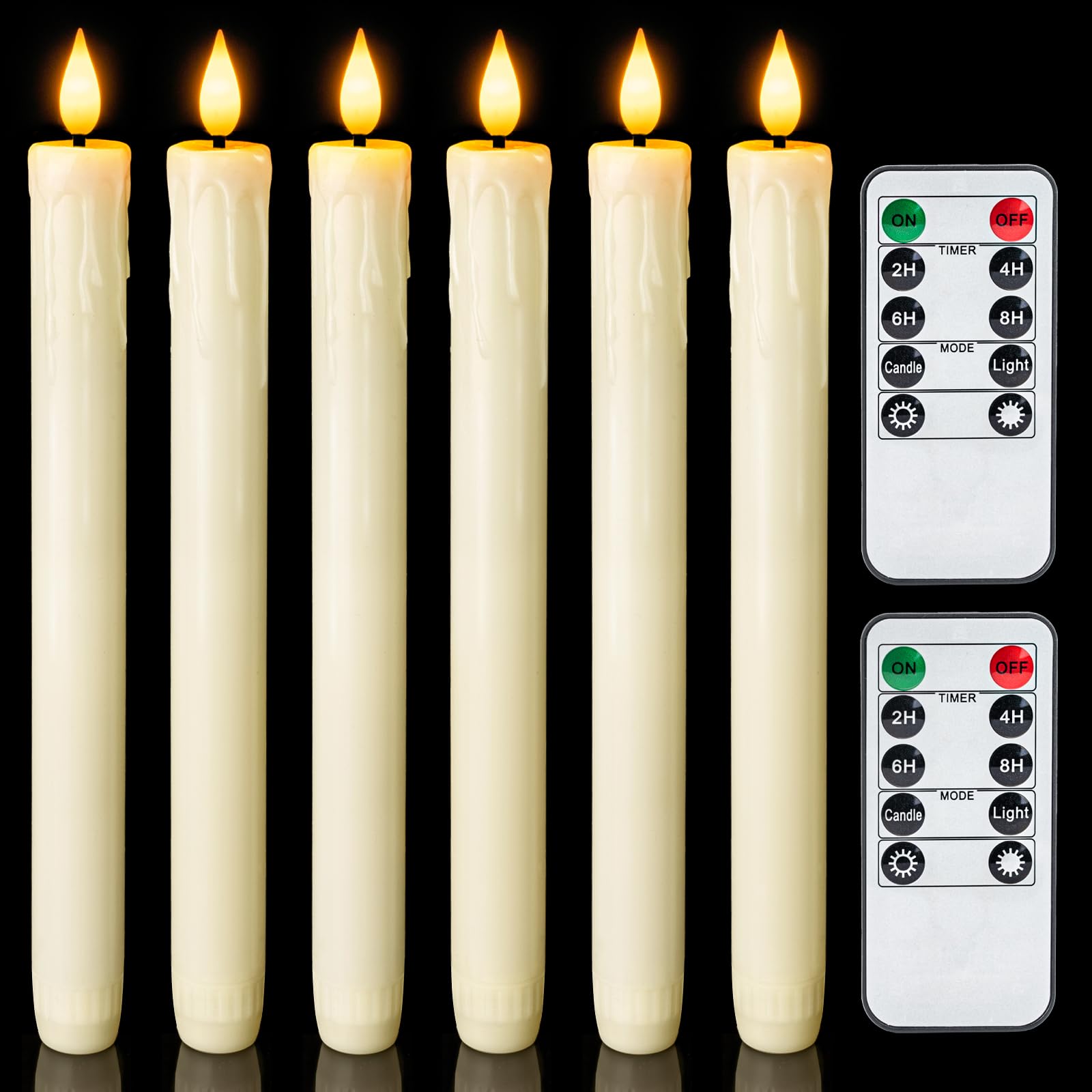 Homemory pack frontal de seis velas ivori elegante y seguro