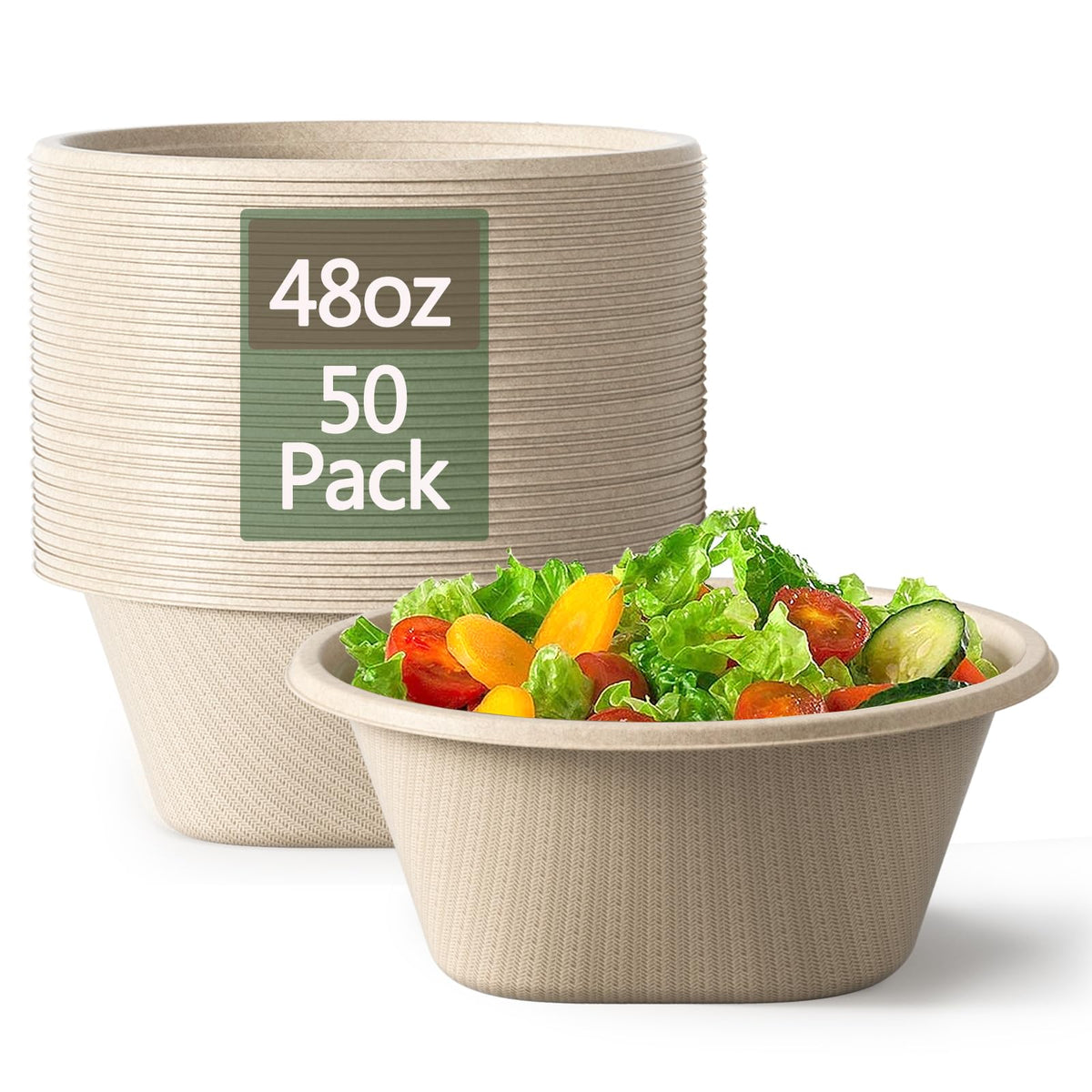 Homestockplus bol frontal de 48 oz mostrando formato y capacidad porción